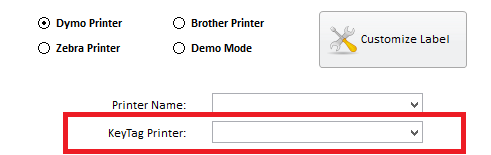 Lube Sticker Pro and Key Tag Settings