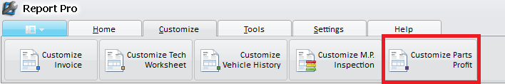 Report Pro - Profit Summary Tools Button