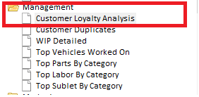 Report Pro Customer Loyalty