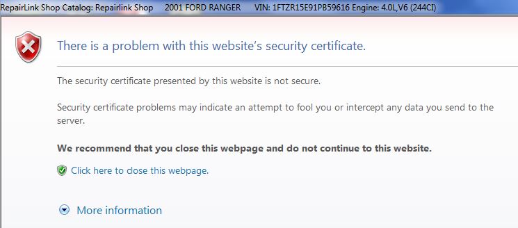 RepairLink Error