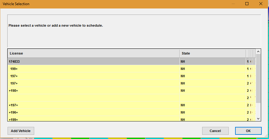 Snap of Vehicle List when Scheduling..PNG