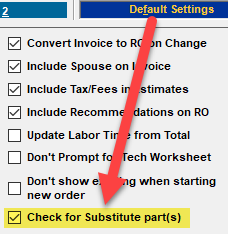 Setup - Shop Data - Default Settings