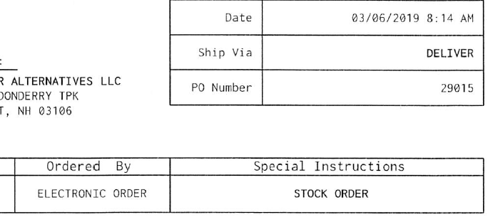 Notes transferred to Vendor invoice example